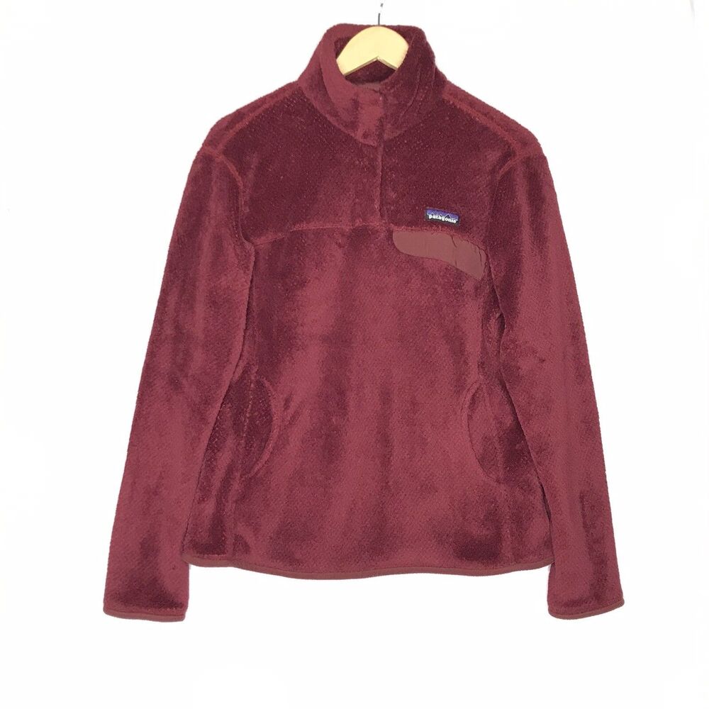 Patagonia Re-Tool Snap T Pullover Raspberry Women's Size L Polartec Thermal Pro